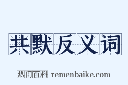 共默反义词是什么意思的图片